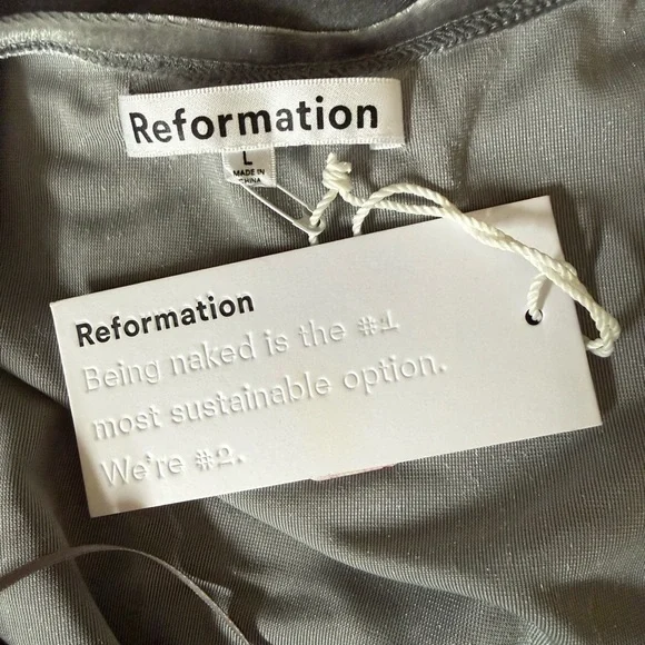 REFORMATION Cocktail Party City Chic Timeless Versatile Velvet Slip Dress L NWT - Picture 9 of 10